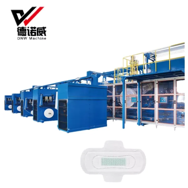 Spling Machine Gasoline ความเร็วในการผลิตที่มั่นคงเครื่องประกบผ้าอนามัยอัตโนมัติ - DNW Machines